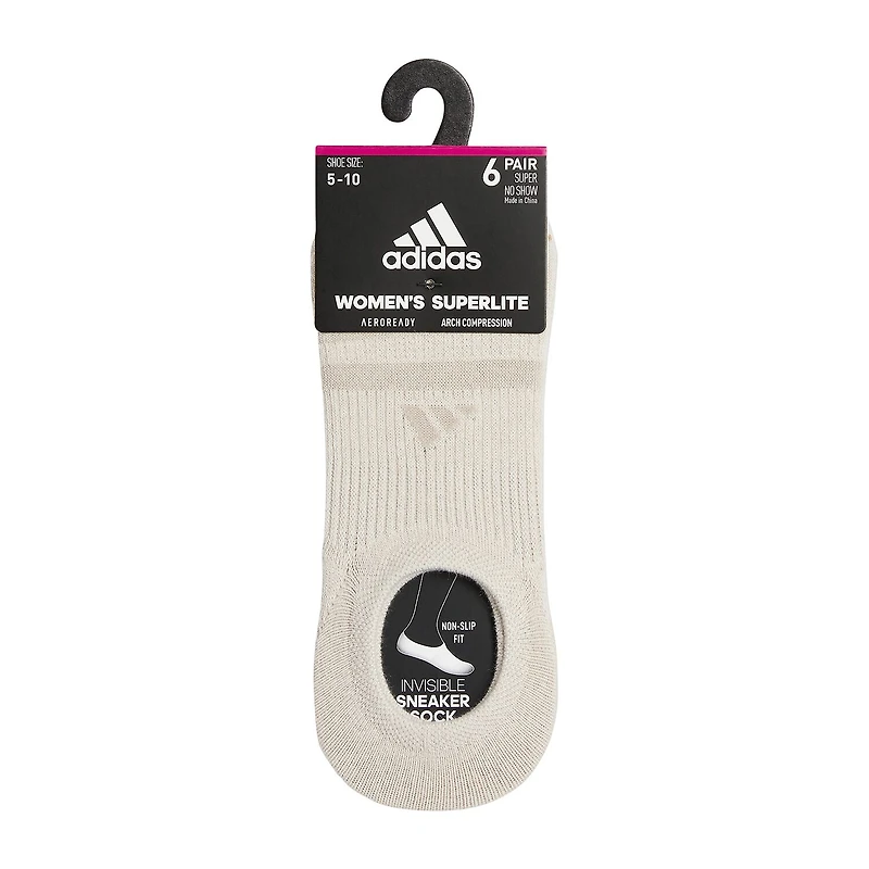 adidas Superlite Womens Multi-Pack 6 Pair Liner Socks