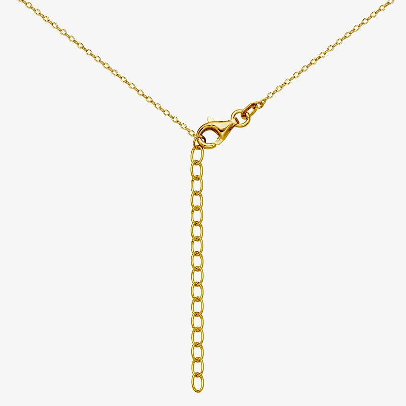 Goat Womens Genuine Green Jade 18K Gold Over Silver 18 Inch Pendant Necklace