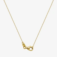 Bee Womens Genuine Green Jade 18K Gold Over Silver 18 Inch Pendant Necklace