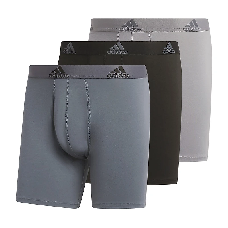 adidas Stretch Cotton Mens 3 Pack Boxer Briefs 5158001a