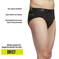 adidas Stretch Cotton Mens 3 Pack Briefs 5158003a