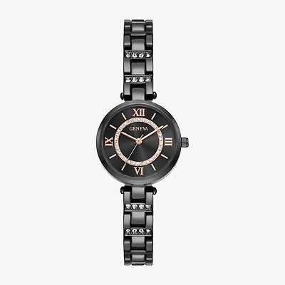 Geneva Womens Crystal Accent Gray Bracelet Watch Fmdjm301