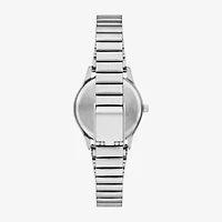 Geneva Womens Crystal Accent Silver Tone Stainless Steel Bracelet Watch Fmdjm302