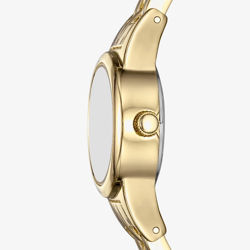 Geneva Womens Crystal Accent Gold Tone Bracelet Watch Fmdjm303