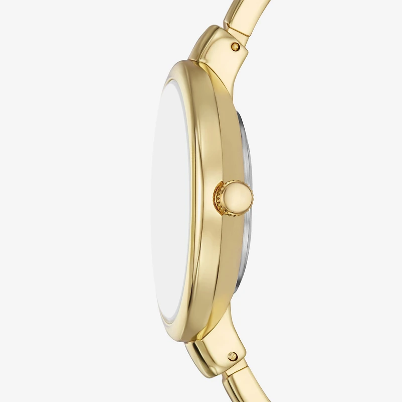 Geneva Womens Crystal Accent Gold Tone Bangle Watch Fmdjm304