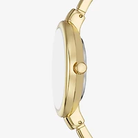 Geneva Womens Crystal Accent Gold Tone Bangle Watch Fmdjm304