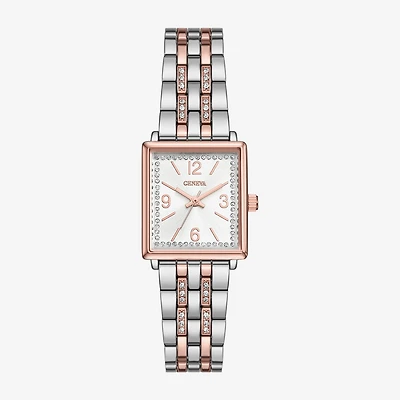 Geneva Womens Crystal Accent Silver Tone Bracelet Watch Fmdjm306