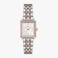 Geneva Womens Crystal Accent Silver Tone Bracelet Watch Fmdjm306