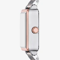 Geneva Womens Crystal Accent Silver Tone Bracelet Watch Fmdjm306