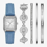 Womens Crystal Accent Blue 5-pc. Watch Boxed Set Fmdjset722