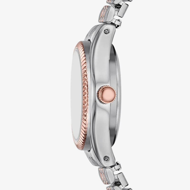 Womens Diamond Accent Silver Tone Stainless Steel Expansion Watch Fmdjo319