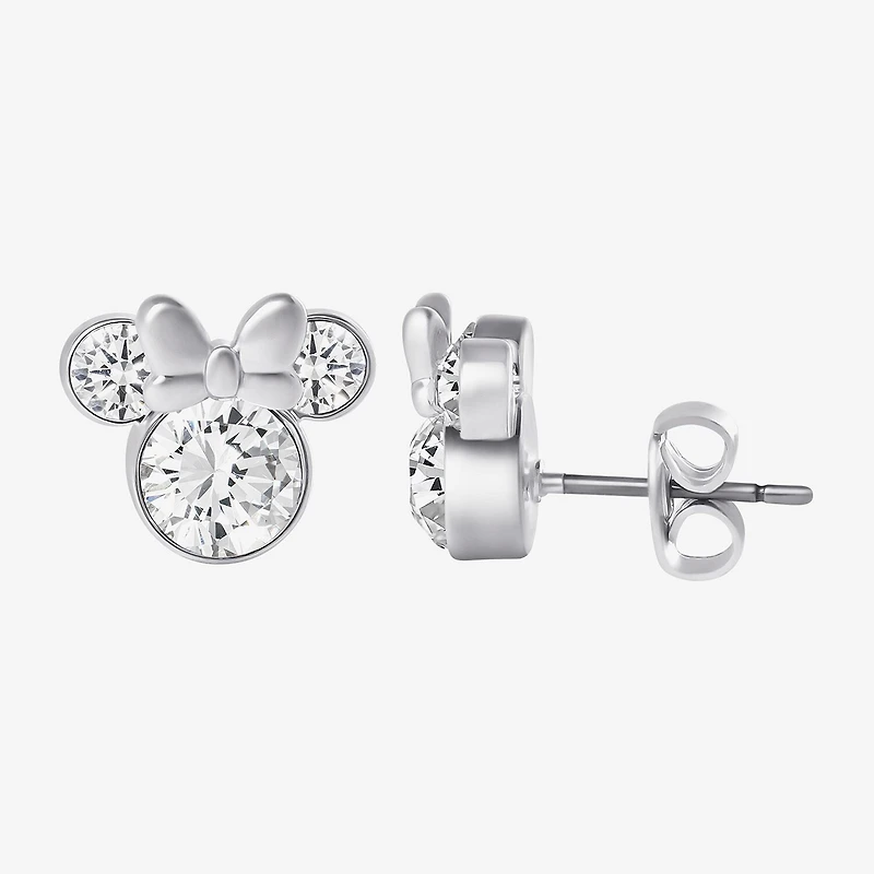 Disney Classics Womens Crystal Pure Silver Over Brass Minnie Mouse 2-pc. Jewelry Set
