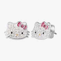 Womens Crystal Pure Silver Over Brass Hello Kitty 2-pc. Jewelry Set