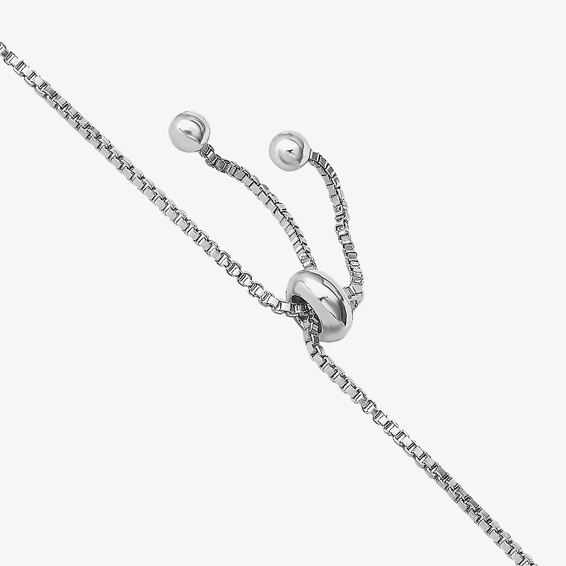 Womens Cubic Zirconia Flower Heart Hello Kitty Bolo Bracelet