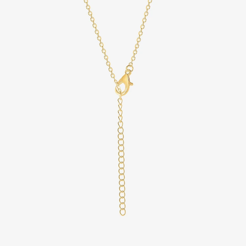Hello Kitty Hot Air Balloon Womens Crystal 18K Gold Over Brass 16 Inch Pendant Necklace