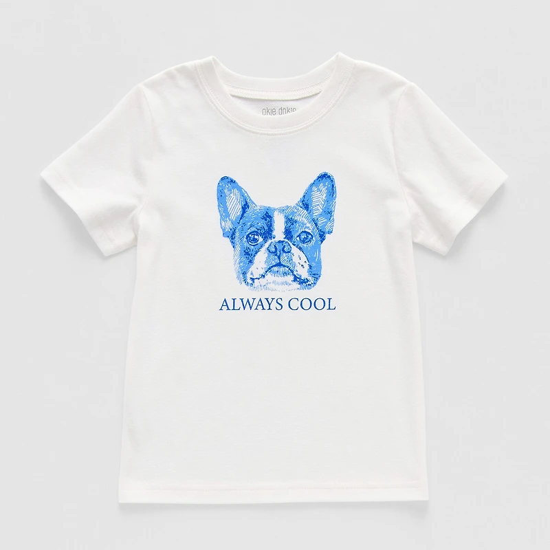 Okie Dokie Toddler & Little Boys Crew Neck Short Sleeve Regular Fit Graphic T-Shirt