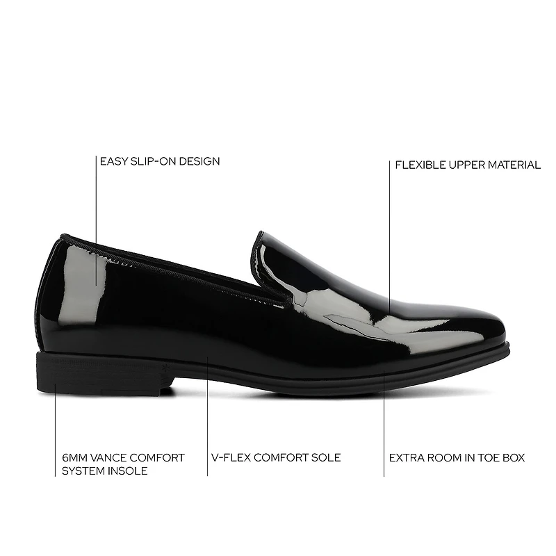 Vance Co Giovanni Mens Almond Closed Toe Loafers