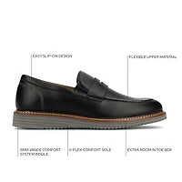 Vance Co Princeton Mens Almond Closed Toe Loafers