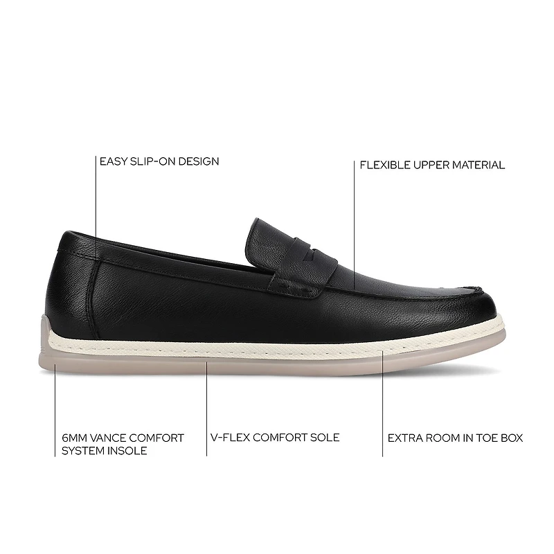 Vance Co Brantley Mens Round Closed Toe Loafers
