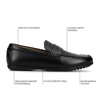 Vance Co Yates Mens Round Closed Toe Loafers