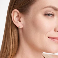 Sparkle Allure White Diamond Accent 7.4mm Round Stud Earrings