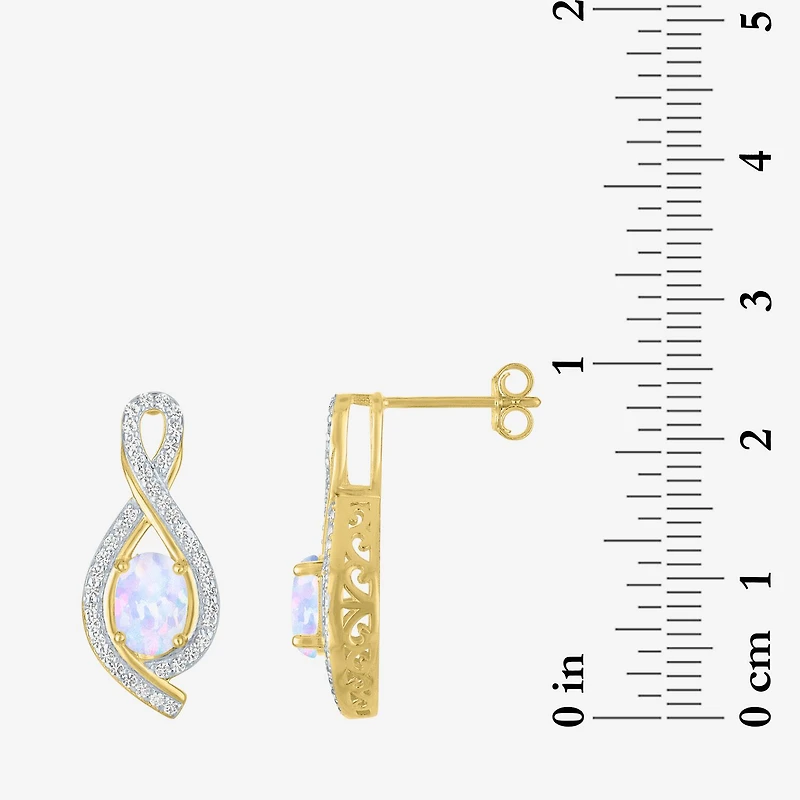 Gemstone 14K Gold Over Silver Sterling Oval Jewelry Set