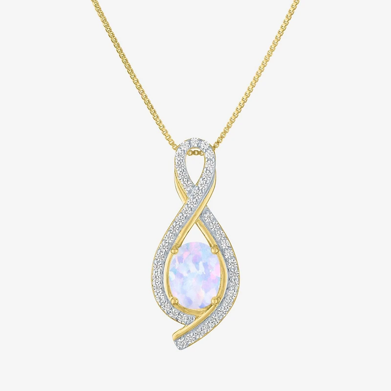 Gemstone 14K Gold Over Silver Sterling Oval Jewelry Set