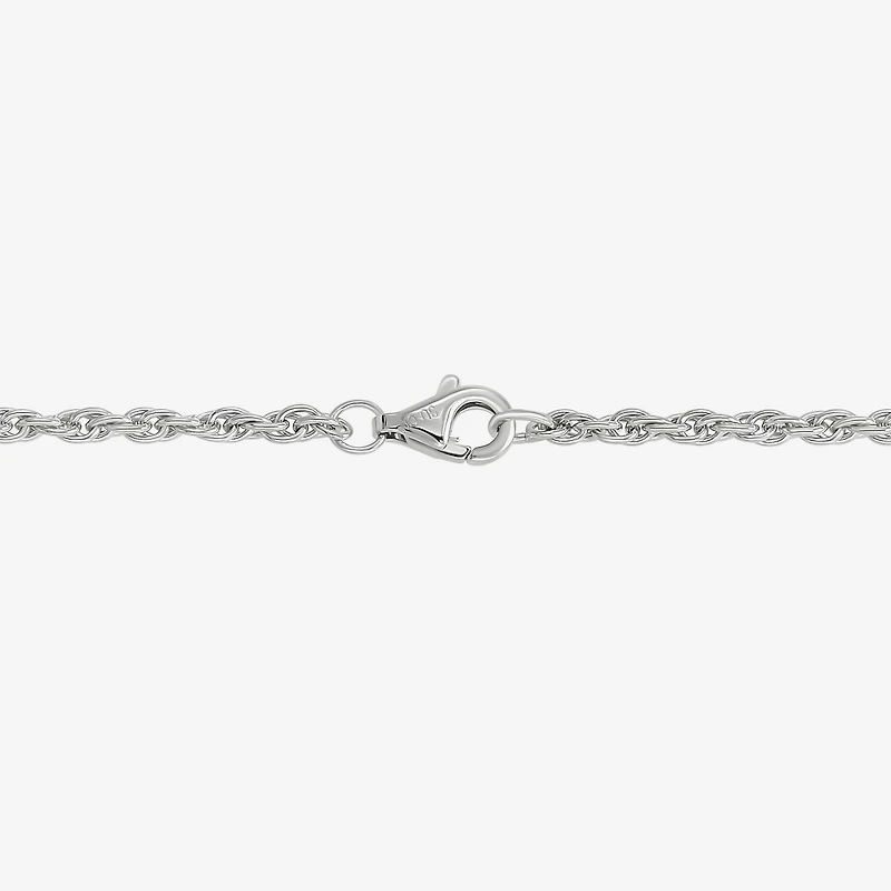 Mens Cubic Zirconia Sterling Silver Cross 24 Inch Pendant Necklace