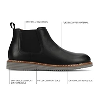 Vance Co Mens Salter Flat Heel Chelsea Boots