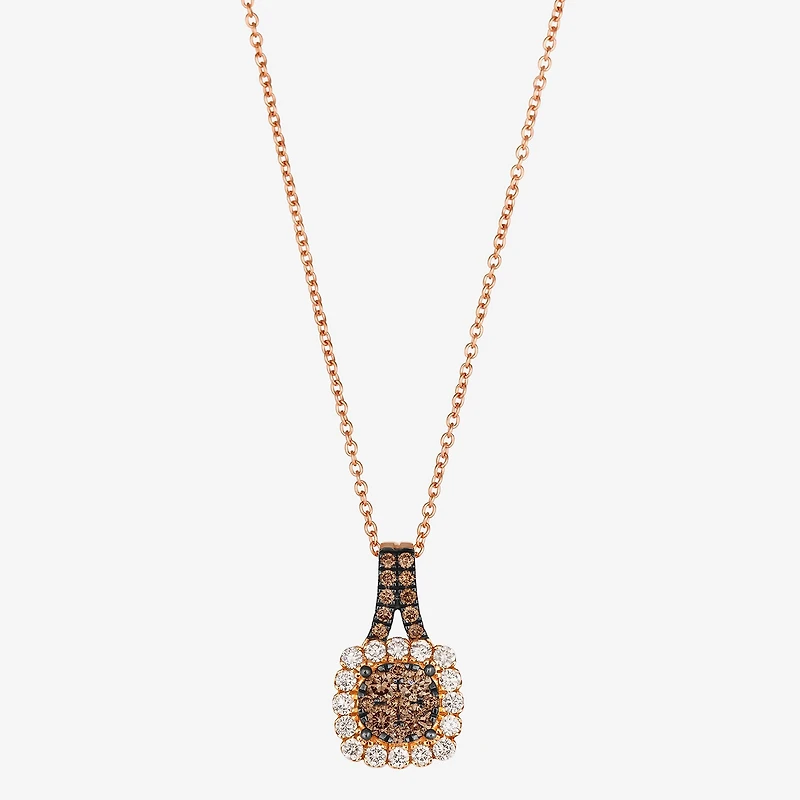 Le Vian® Pendant featuring 1/3 CT. Chocolate Diamonds® 1/4 Nude Diamonds™ set 14K Strawberry Gold®