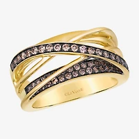 Levian Corp Le Vian Womens /8 CT. T.W. Natural Champagne Diamond 14K Gold Round Cocktail Ring