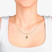 Levian Corp Le Vian (Champagne, I1-I2) Womens 1/3 CT. T.W. Natural Champagne Diamond 14K Gold Pendant Necklace
