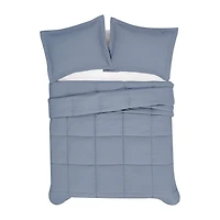 Truly Soft Solid Garment Washed 3-pc. Easy Care Comforter Set
