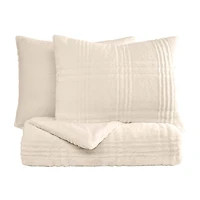 Brooklyn Loom Carved Faux Fur 3-pc. Easy Care Comforter Set