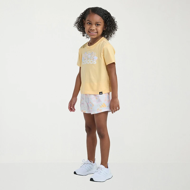 adidas Little Girls 2-pc. Short Set