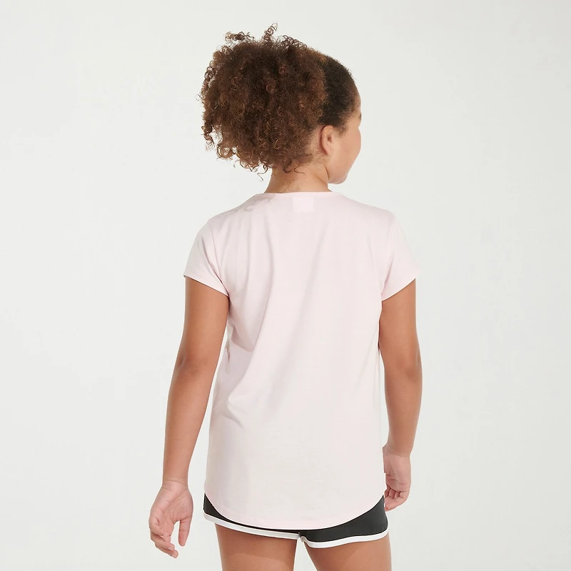adidas Big Kid Girls Crew Neck Short Sleeve Regular Fit Graphic T-Shirt