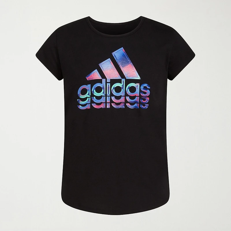adidas Big Kid Girls Crew Neck Short Sleeve Regular Fit Graphic T-Shirt