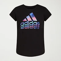adidas Big Kid Girls Crew Neck Short Sleeve Regular Fit Graphic T-Shirt