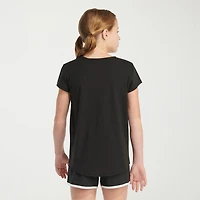 adidas Big Kid Girls Crew Neck Short Sleeve Regular Fit Graphic T-Shirt