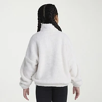 adidas Sherpa Big Kid Girls Mock Neck Long Sleeve Active Quarter-Zip Pullover