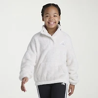 adidas Sherpa Big Kid Girls Mock Neck Long Sleeve Active Quarter-Zip Pullover