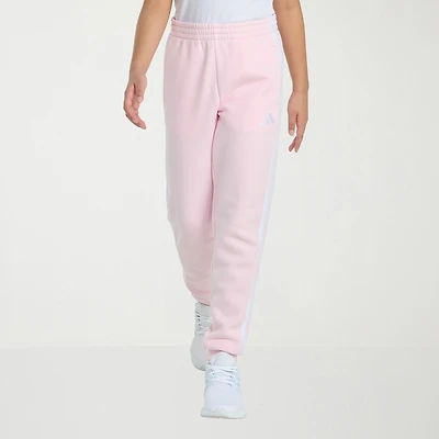 adidas Big Kid Girls Cuffed Mid Rise Regular Fit Fleece Jogger Pant