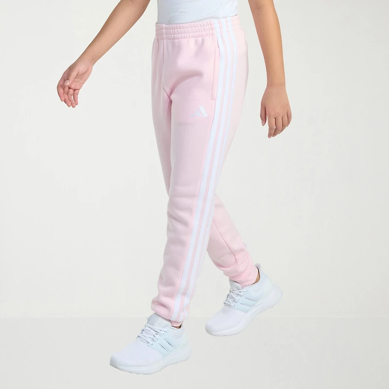 adidas Big Kid Girls Cuffed Mid Rise Regular Fit Fleece Jogger Pant