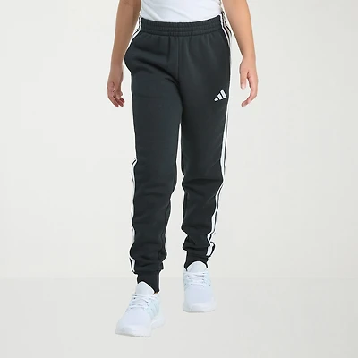 adidas Big Kid Girls Cuffed Mid Rise Regular Fit Fleece Jogger Pant