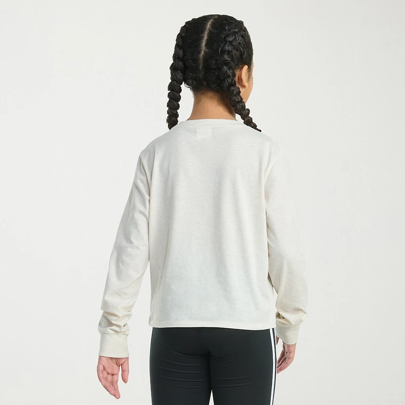 adidas Big Kid Girls Crew Neck Long Sleeve Regular Fit Graphic T-Shirt