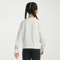adidas Big Kid Girls Crew Neck Long Sleeve Regular Fit Graphic T-Shirt
