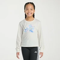 adidas Big Kid Girls Crew Neck Long Sleeve Regular Fit Graphic T-Shirt