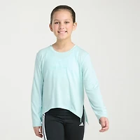 adidas Big Kid Girls Crew Neck Long Sleeve Regular Fit Graphic T-Shirt