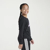 adidas Big Kid Girls Crew Neck Long Sleeve Regular Fit Graphic T-Shirt