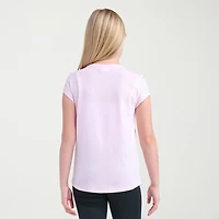 adidas Big Kid Girls Crew Neck Short Sleeve Regular Fit Graphic T-Shirt